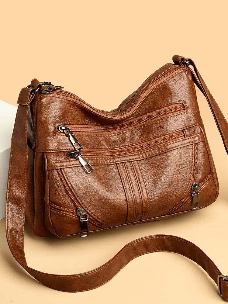Black Leather Crossbody Bag for Women - Image 4