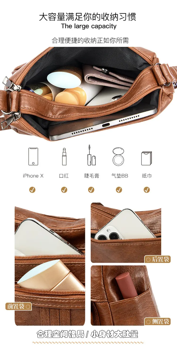 Black Leather Crossbody Bag for Women — feature 10