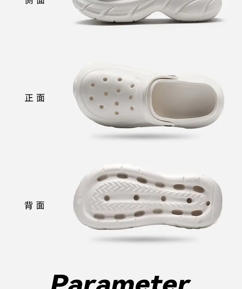 Hole Shoes Thick Sole Summer New EVA Hole Slippers Heightened Outer Wear Non-slip Deodorant Beach Hole Shoes Women — feature 20