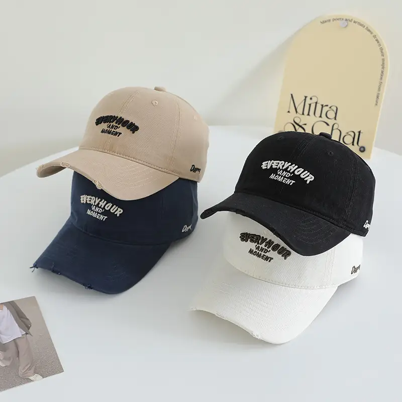 Women Blue Embroidered Baseball Cap Evernour - Image 9