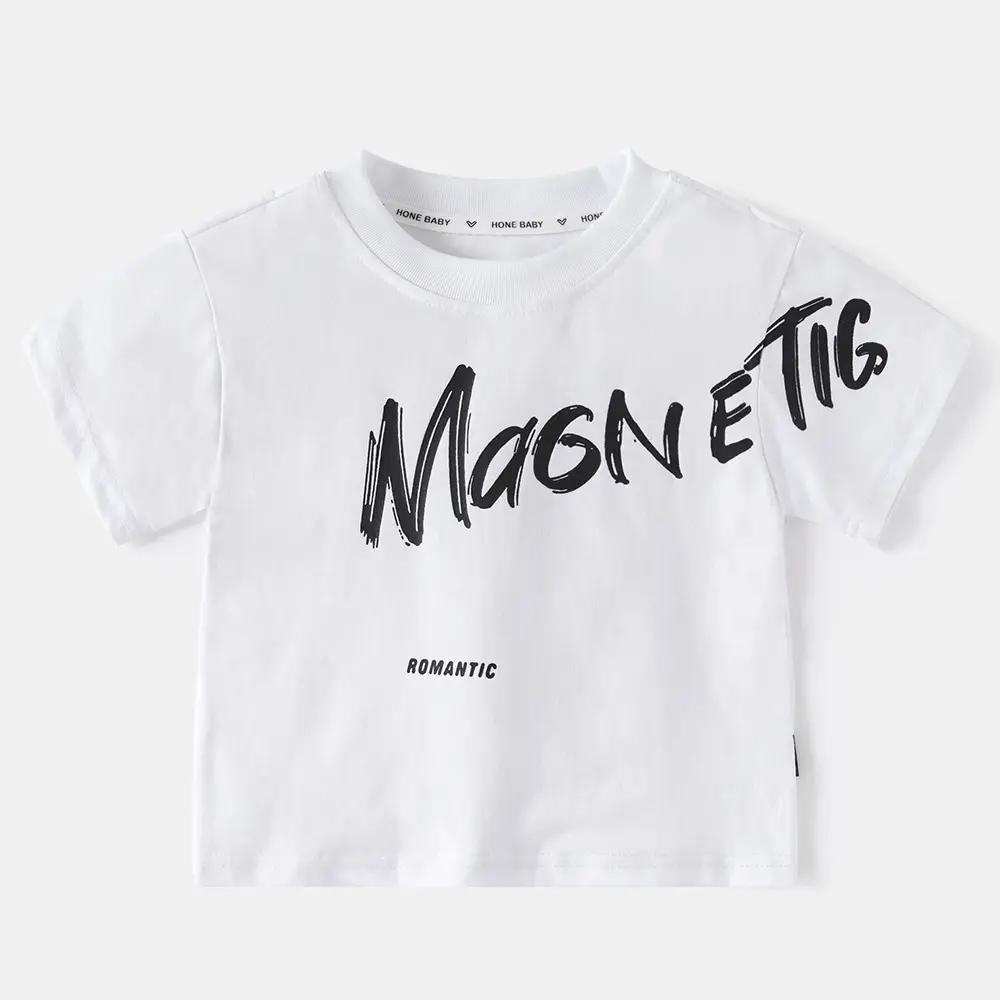 Boys 2T-Shirt Magnetig Summer Cotton Black White - Image 3
