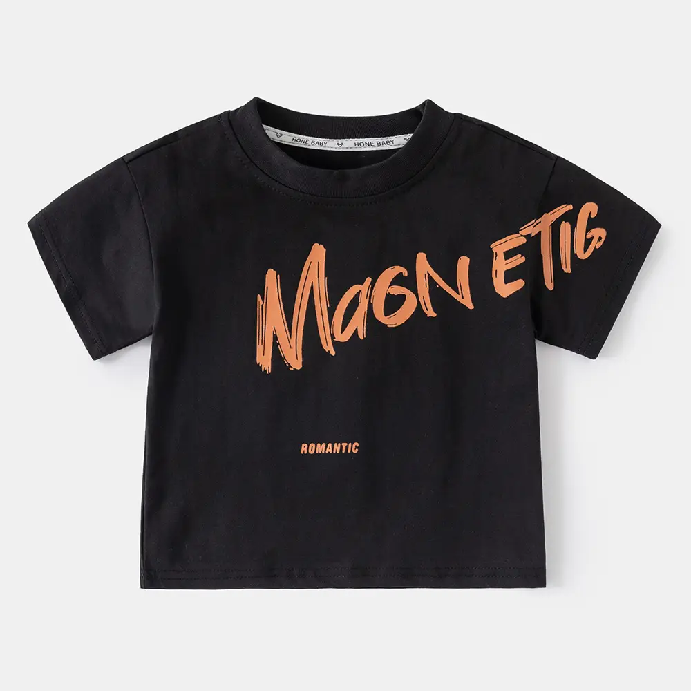 Boys 2T-Shirt Magnetig Summer Cotton Black White - Image 4