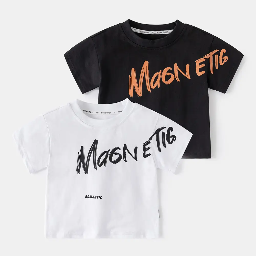 Boys 2T-Shirt Magnetig Summer Cotton Black White — feature 1