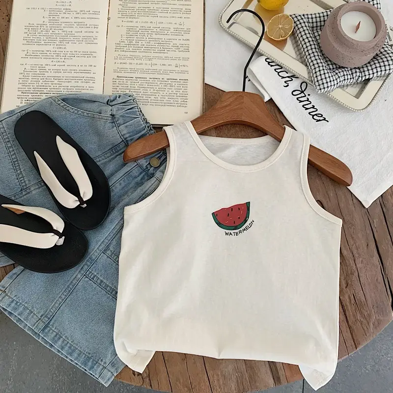 Boys Sleeveless Vest T-Shirt Summer 2025 Print - Image 2