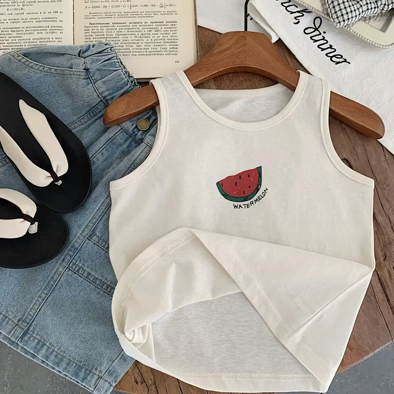 Boys Sleeveless Vest T-Shirt Summer 2025 Print — feature 5