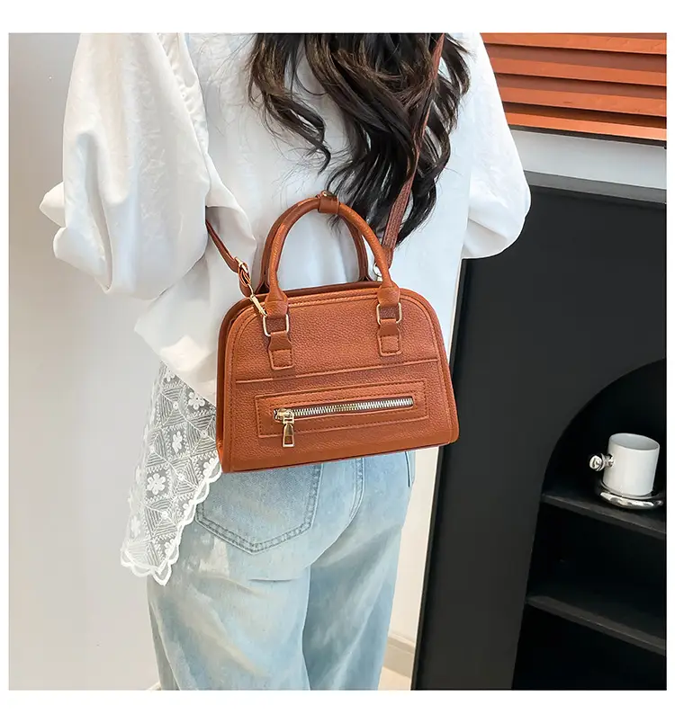Women's Brown Leather Shoulder Bag 2025 New Casual Crossbody — feature 21
