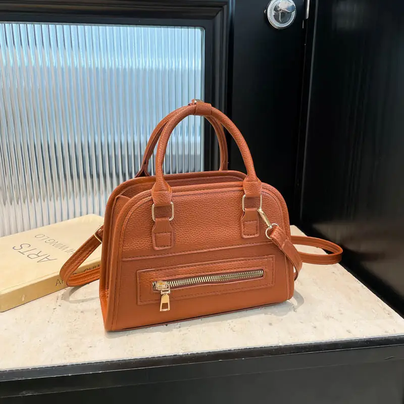 Women's Brown Leather Shoulder Bag 2025 New Casual Crossbody - Image 3