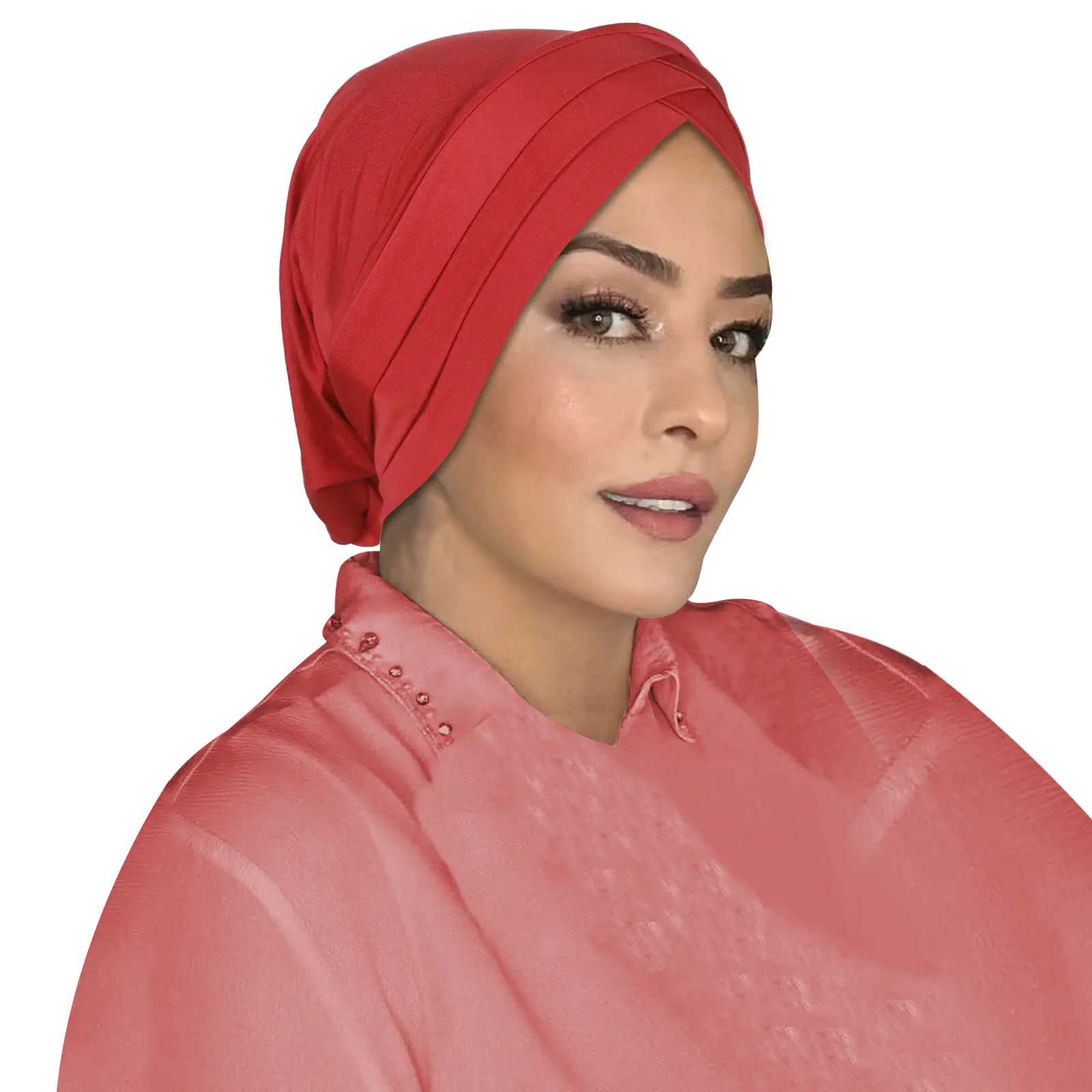 Blue Elastic Three-Cross Muslim Headscarf - Image 10
