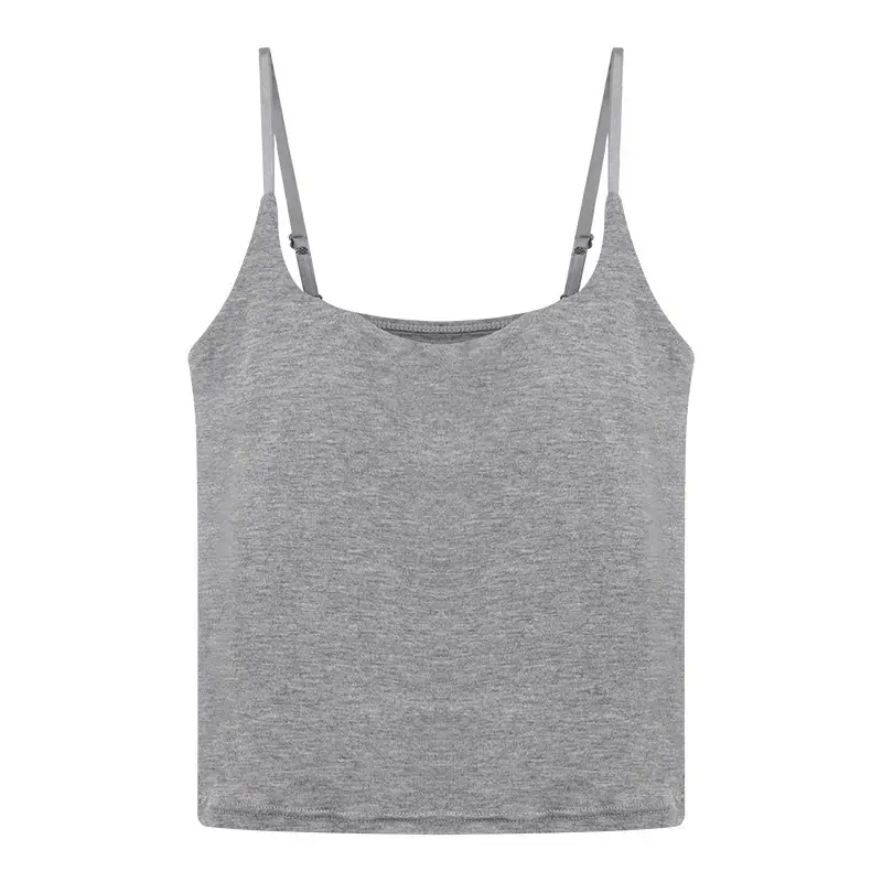 Summer New Product: Beautiful Backless Camisole with Chest Pads, Adjustable Thin Straps, Solid Color, Slim Fit, Flattering for Women