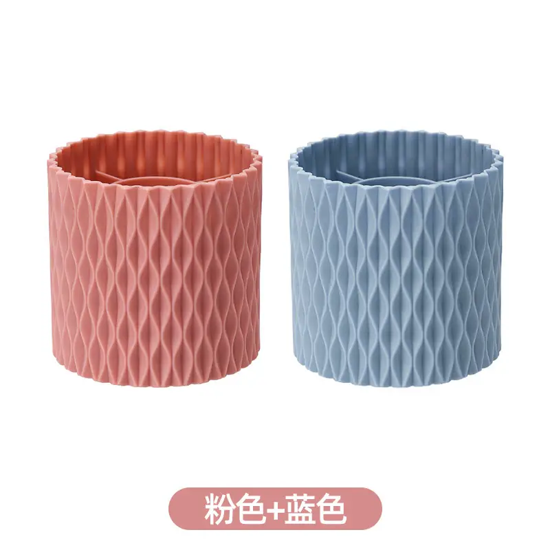 White Rotating Makeup Brush Storage Tube