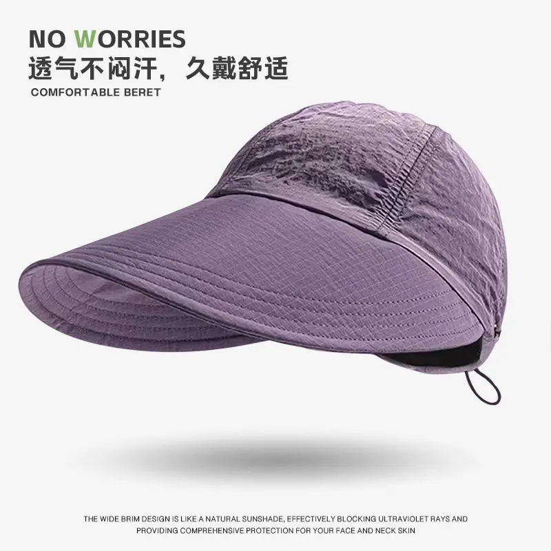 Spring Green Sun Hat for Women, Foldable Baseball Cap, Quick-Dry, Lightweight, UV Protection - Image 6