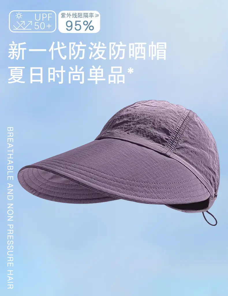 Spring Green Sun Hat for Women, Foldable Baseball Cap, Quick-Dry, Lightweight, UV Protection — feature 3