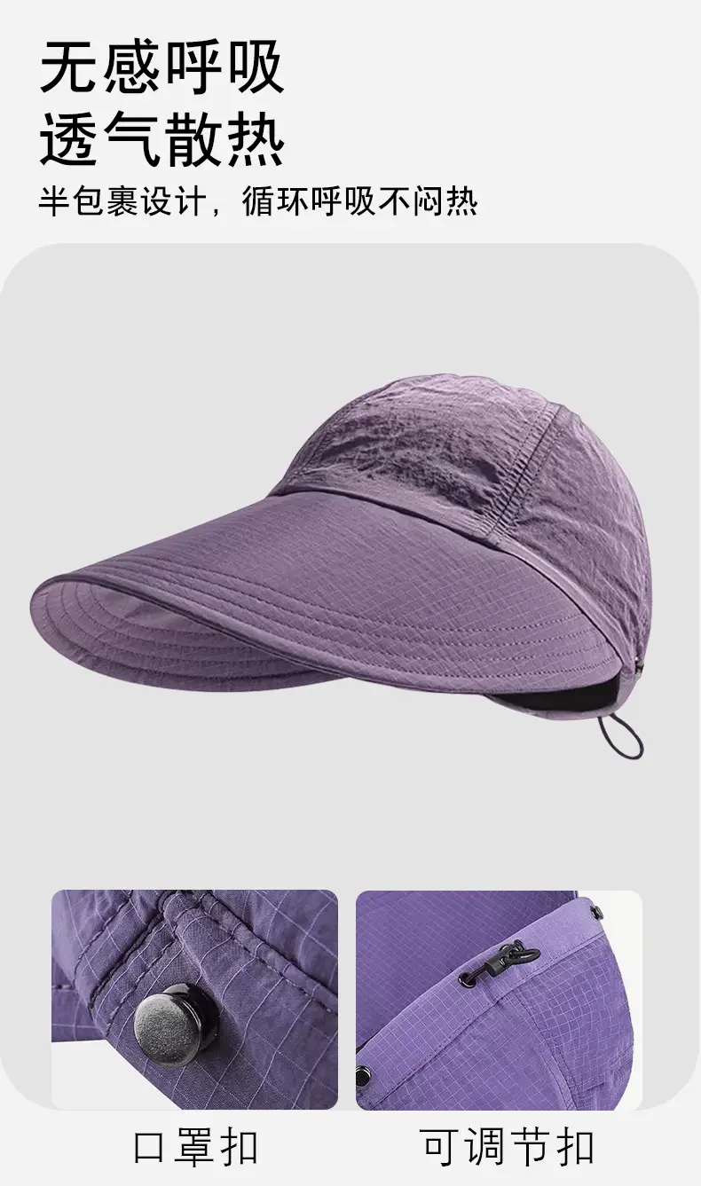 Spring Green Sun Hat for Women, Foldable Baseball Cap, Quick-Dry, Lightweight, UV Protection — feature 9