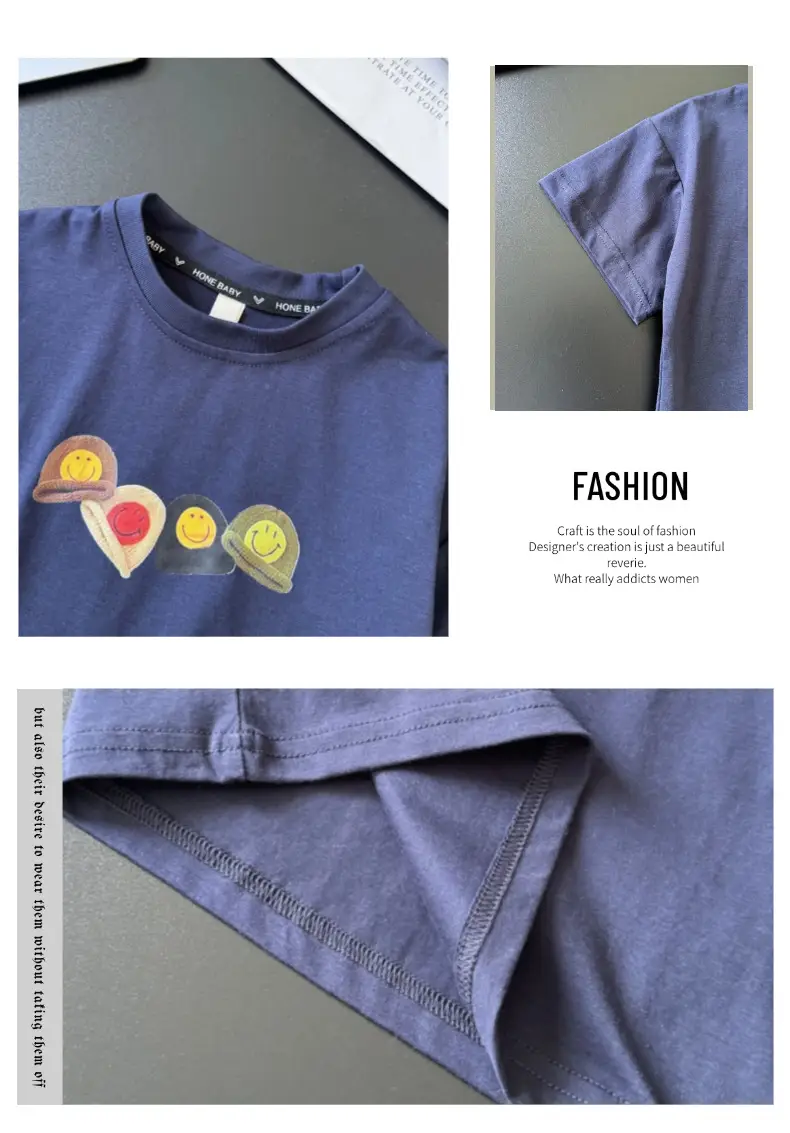 Kids Blue Cartoon Short Sleeve T-Shirt 2026 — feature 11