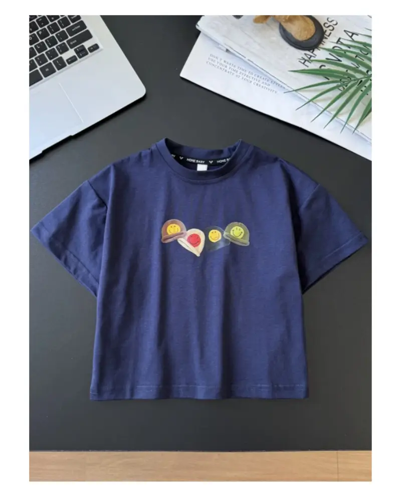 Kids Blue Cartoon Short Sleeve T-Shirt 2026 — feature 13