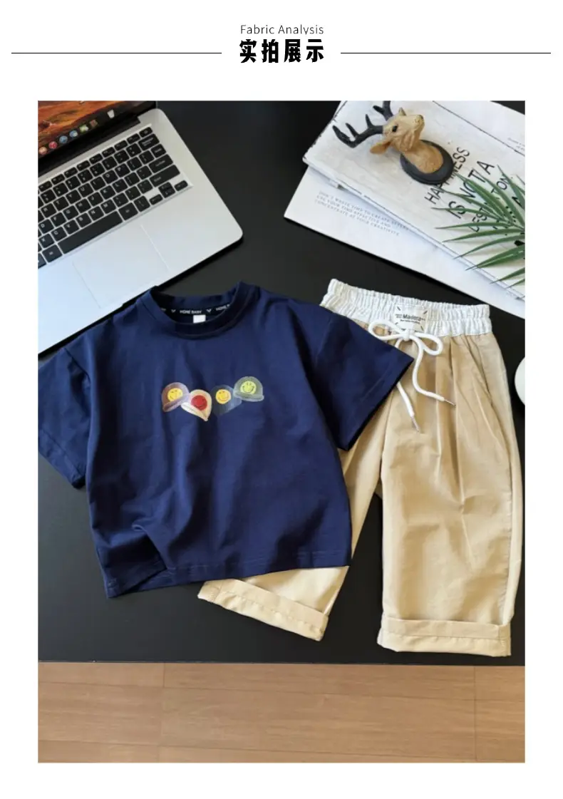 Kids Blue Cartoon Short Sleeve T-Shirt 2026 — feature 9