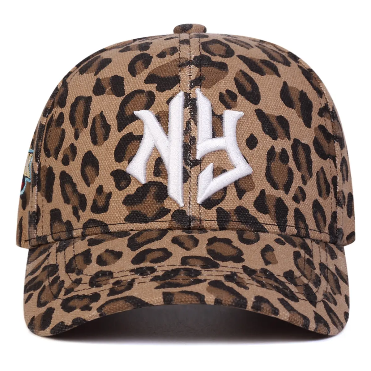 Leopard Print Baseball Cap with Letter Embroidery — feature 3