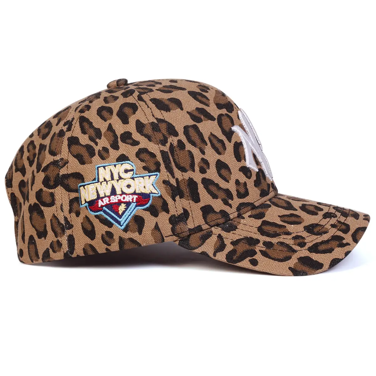 Leopard Print Baseball Cap with Letter Embroidery — feature 4