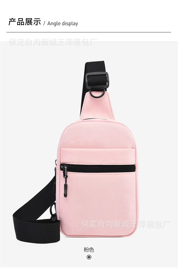 Pink Crossbody Bag with Black Strap for Women — feature 12