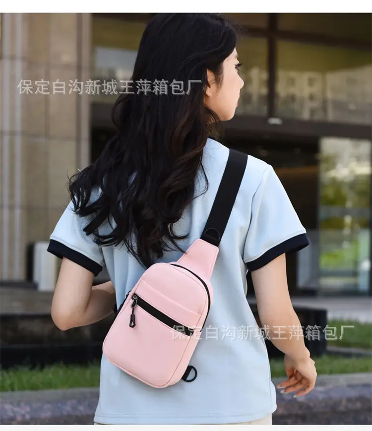 Pink Crossbody Bag with Black Strap for Women — feature 36