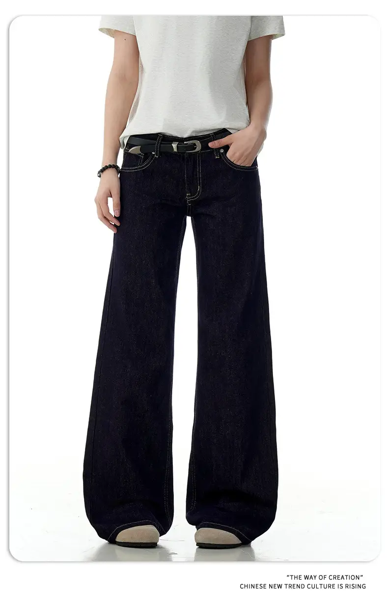 Dark Blue Vintage Loose Fit Jeans for Women — feature 11