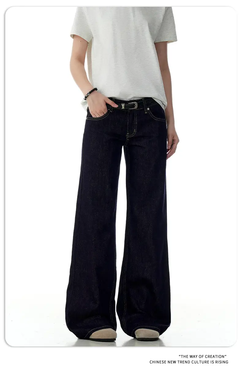 Dark Blue Vintage Loose Fit Jeans for Women — feature 13