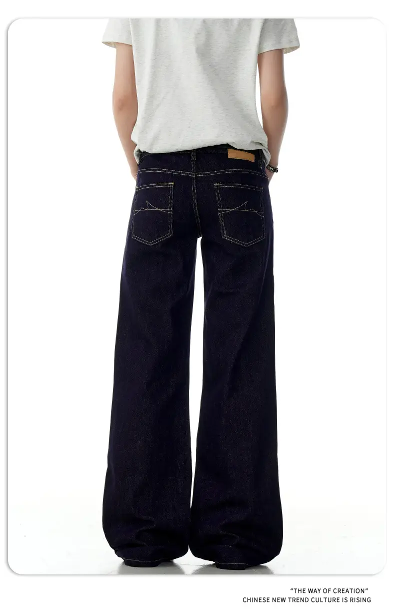 Dark Blue Vintage Loose Fit Jeans for Women — feature 14