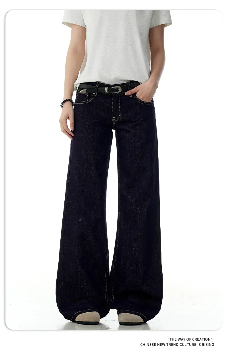 Dark Blue Vintage Loose Fit Jeans for Women — feature 9