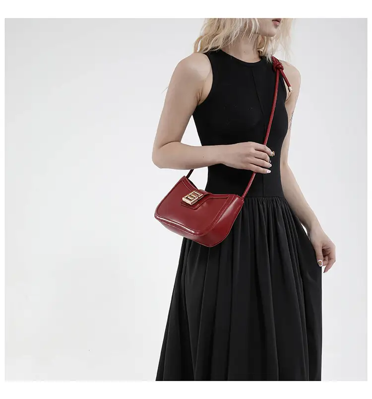 Red French Niche Shoulder Bag 2025 Trendy Korean Fashion — feature 28
