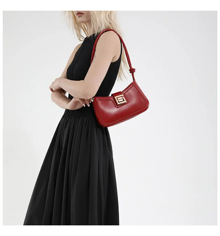 Red French Niche Shoulder Bag 2025 Trendy Korean Fashion — feature 29