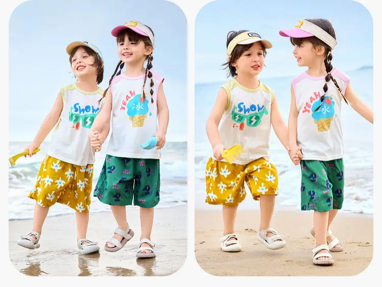 Dudu Jia Purple Doodle Shorts for Boys Girls Summer Wear — feature 12