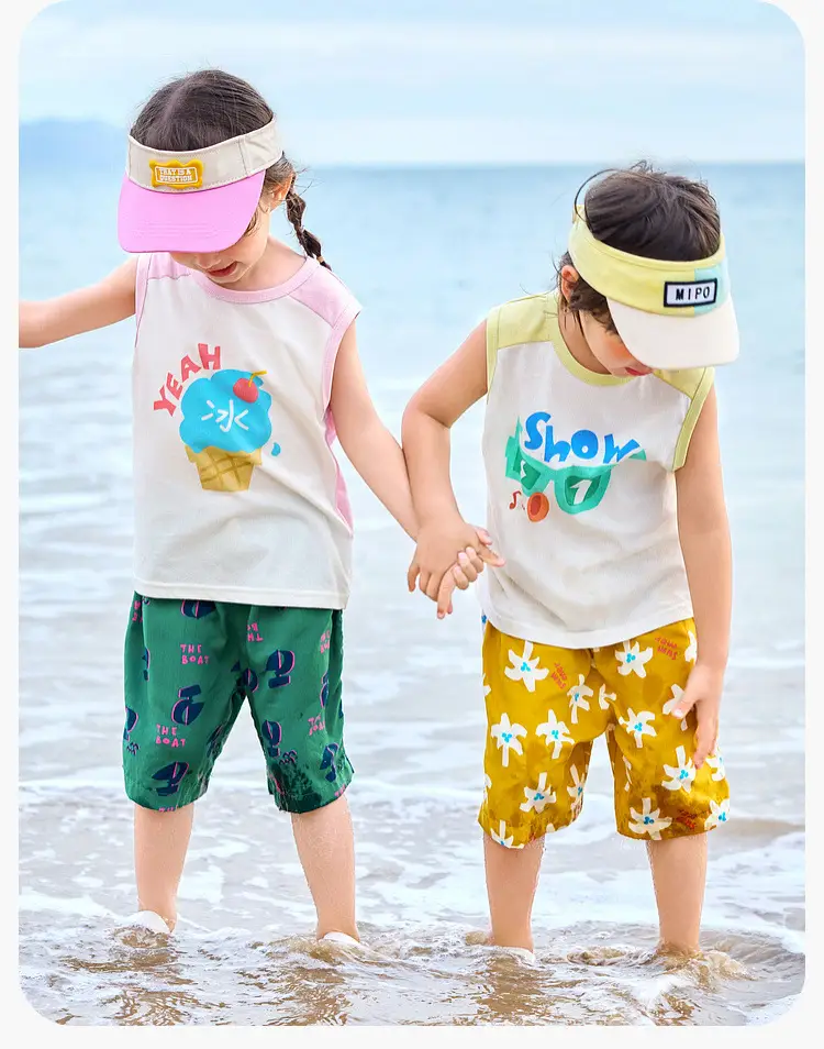 Dudu Jia Purple Doodle Shorts for Boys Girls Summer Wear — feature 15