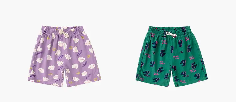 Dudu Jia Purple Doodle Shorts for Boys Girls Summer Wear — feature 8