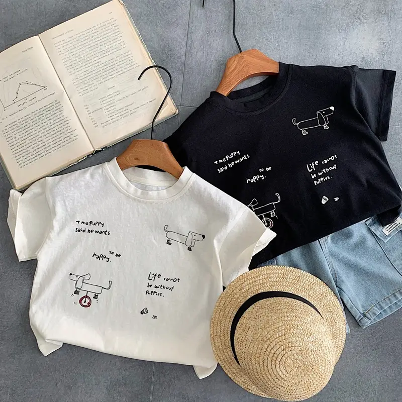 Boys Cartoon T-Shirt Black 2026 Summer — feature 3