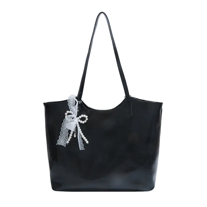 Women's Light Yellow Embroidered Tote Bag Large Capacity - Image 17
