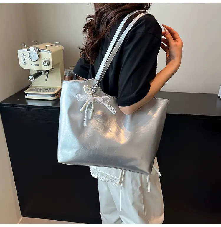 Women's Light Yellow Embroidered Tote Bag Large Capacity — feature 17