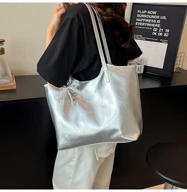 Women's Light Yellow Embroidered Tote Bag Large Capacity — feature 19