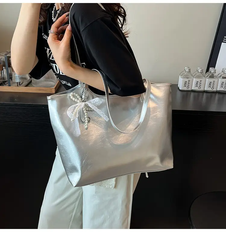 Women's Light Yellow Embroidered Tote Bag Large Capacity — feature 20