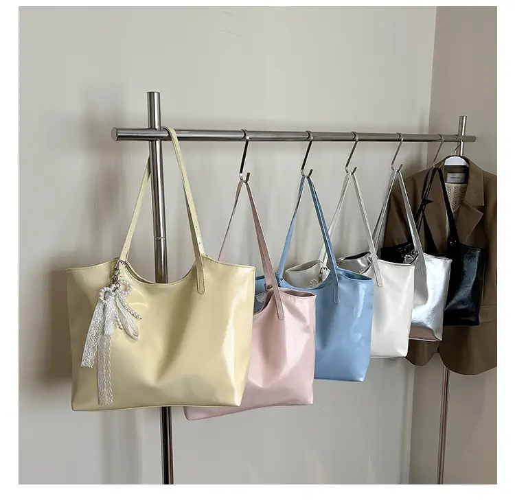 Women's Light Yellow Embroidered Tote Bag Large Capacity — feature 3