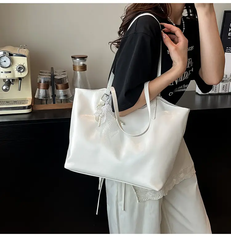 Women's Light Yellow Embroidered Tote Bag Large Capacity — feature 33