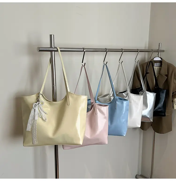 Women's Light Yellow Embroidered Tote Bag Large Capacity — feature 37