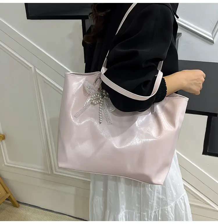 Women's Light Yellow Embroidered Tote Bag Large Capacity — feature 8