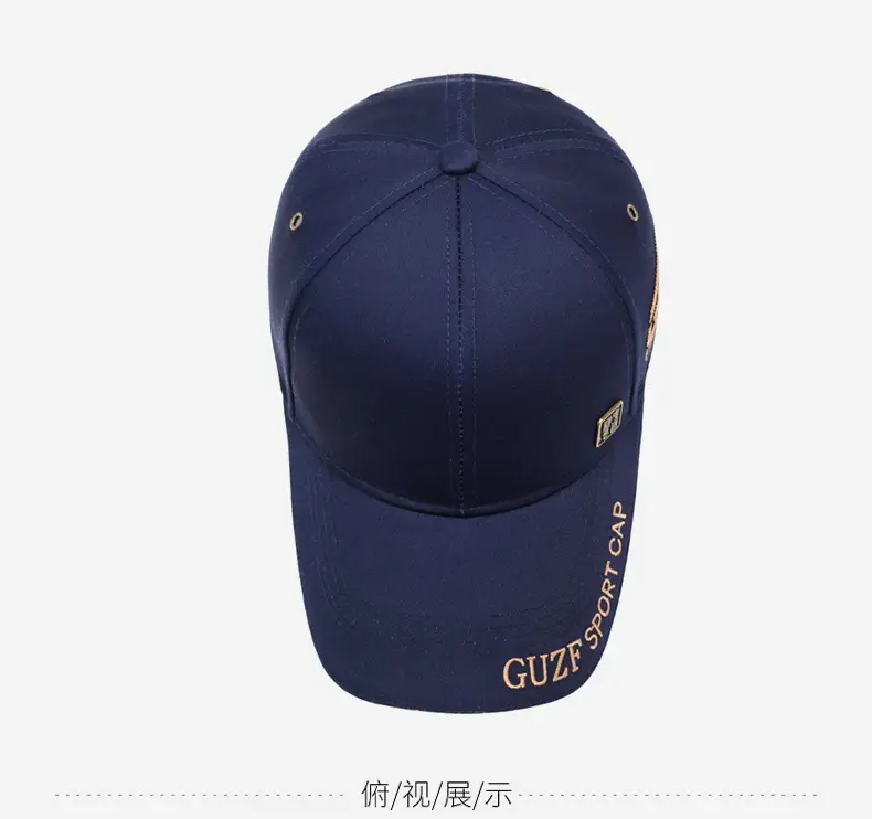 Unisex Embroidered Letter Cap Navy Blue Baseball — feature 12