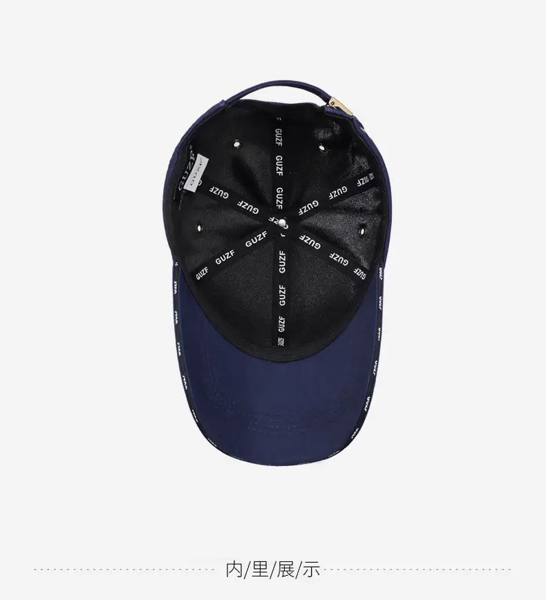 Unisex Embroidered Letter Cap Navy Blue Baseball — feature 13
