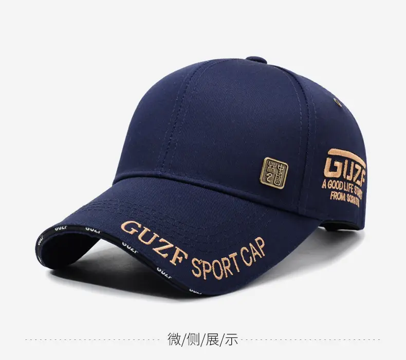 Unisex Embroidered Letter Cap Navy Blue Baseball — feature 9