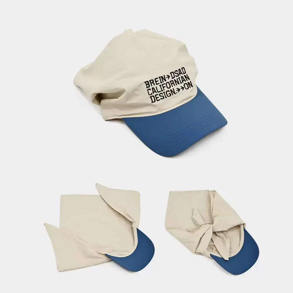 Off White Korean Hijab Sunshade Cap Women - Image 10