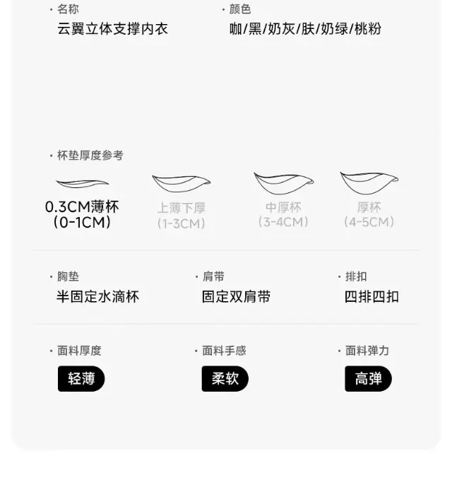 Large Bust Bra for Women, Full Cup, Thin Style, Anti-Sagging, Side Breast Gathering, Seamless Shaping Bra, Summer Thin Style, Seamless — feature 20