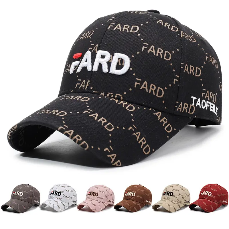 FARD Embroidered Cap for Men Women Brown - Image 8