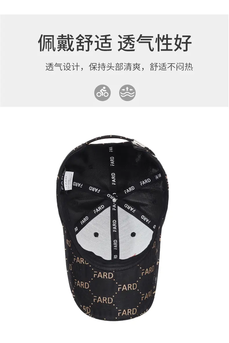 FARD Embroidered Cap for Men Women Brown — feature 5