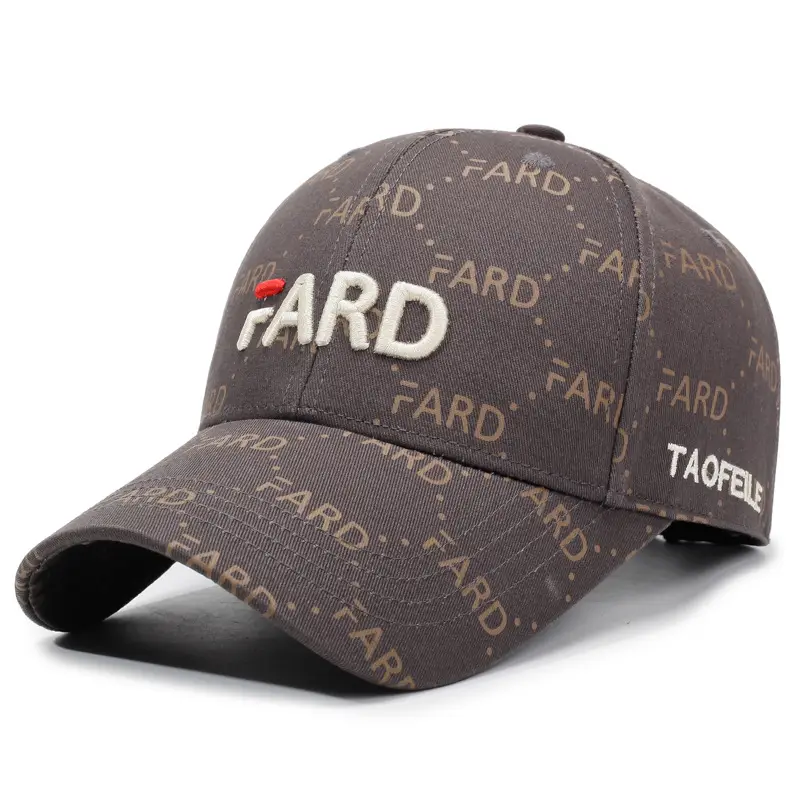 FARD Embroidered Cap for Men Women Brown - Image 2